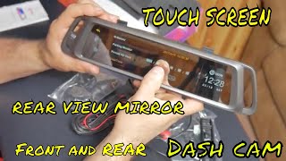 Touch screen rear view mirrorDASH CAM REVIEW AND INSTALL [upl. by Cirdla579]