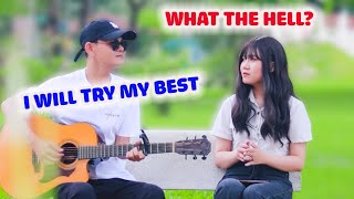 GUITAR PRANK  A Guitarist Pretended to SING BADLY and Gets Humiliated by a Girl [upl. by Hurlbut]