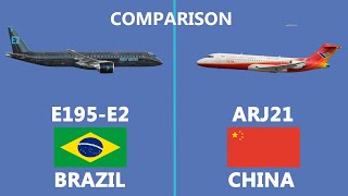 Is Chinas ARJ21 is better than E195 aircraft Comparison of ARJ 21 vs E195E2 [upl. by Atiner772]