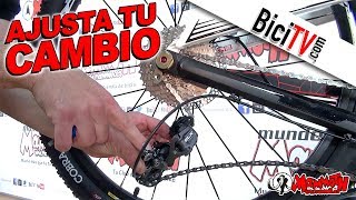 Cómo ajustar un cambio trasero de bicicleta [upl. by Rol]