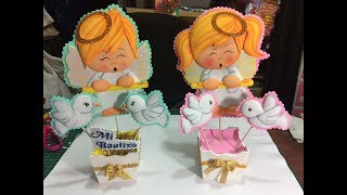 Angelito para Bautismo paso a paso  Craft DIY manualidad en foamygoma evamicroporoso [upl. by Buffum]