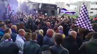 Aankomst Beerschot Wilrijkfans op de Heizel [upl. by Gabie]