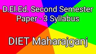 DElEd Second Semester Paper 3 Syllabus teaching syllabus education [upl. by Bohrer]