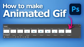 How to make animated gif in Photoshop 2024 for simple animation [upl. by Ettenna]