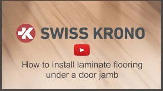 How to install laminate flooring under a door jamb [upl. by Notlehs595]