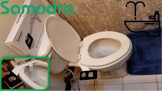 Samodra Bidet Attachment Review  How To Install A Bidet [upl. by Akenet294]