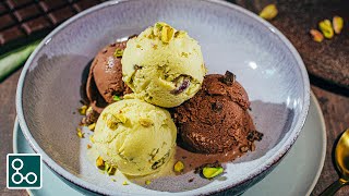 Comment faire de la glace maison SANS machine  🍨 crème glacée chocolat pistache  YouCookCuisine [upl. by Radnaskela]