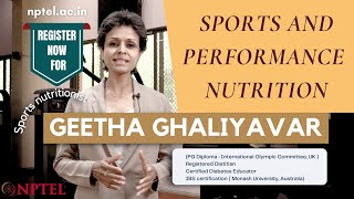 Course Introduction  Sports and Performance Nutrition  Geetha Ghaliyavar  NPTEL  IIT Madras [upl. by Ranchod]