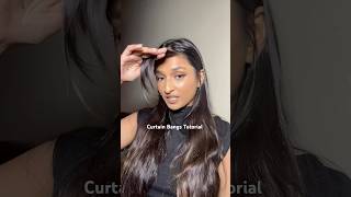 Curtain band tutorial hairstyle hairtutorial [upl. by Ynffit]