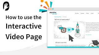 How to use the interactive video page in simpleshow video maker Tutorial  simpleshow [upl. by Uehttam]