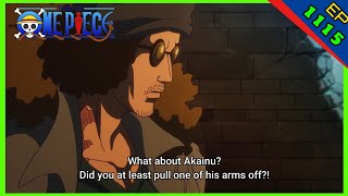 Aokiji talks about his fight with Akainu explains how he lost his leg [upl. by Regdirb866]