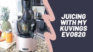 Juicing with my Kuvings EVO820 Whole Slow Juicer [upl. by Adnirem]