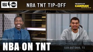 Victor Wembanyama Joins The TNT Tuesday Crew 👽  NBA on TNT [upl. by Prudi]