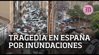 Dejan inundaciones en España al menos 95 personas sin vida [upl. by Atinus]