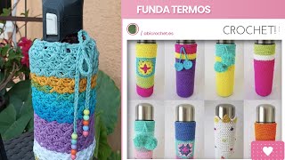 Tejer Fácilmente una Funda para Termo o Botella con CROCHET [upl. by Melonie384]