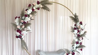 DIY  Pampas Grass decor DIY Arch Decor DIY Bohemian wedding [upl. by Campman]