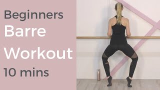 Barre Workout for Beginners  10mins  Full Body Low Impact  TONED LEGS amp THIGHS [upl. by Gerik]