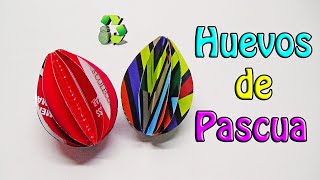 Huevos de Pascua decorativos  Con PAPEL Reciclaje Ecobrisa [upl. by Teria956]