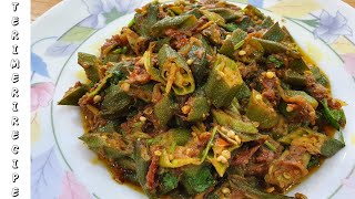 Bhindi Recipe  Okra  Lady Finger  Vegan Foods  Desi Style  Vegetarian Curry  by TeriMeriRecipe [upl. by Vincentia20]