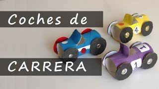 Manualidades  Como hacer coches de carrera [upl. by Eekaz]