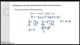 Finding zeros of a polynomial function written in factored form [upl. by Miza843]