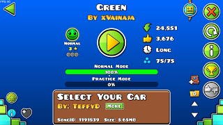 Geometry Dash Green 100 2024 [upl. by Xavler]