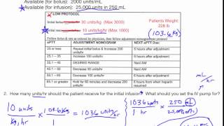 Dosage Calculation using a Heparin Protocol [upl. by Acila]