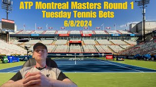 Tennis Picks 682024  ATP Montreal Masters Day 1 [upl. by Nelrac]