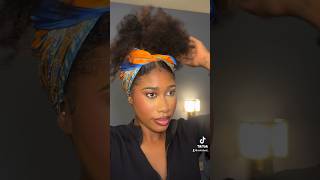 Curly Hairstyle Scarf Tutorial grwm halfwig naturalhair [upl. by Asilenna277]