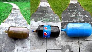 Throwing Bottle Down Stairs 223  Breaking glass bottle  Crushing crunchy things asmr satisfying [upl. by Salokcin390]