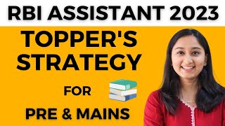 RBI ASSISTANT 2023 Preparation Strategy  RBI Assistant Toppers Strategy for Prelims amp Mains [upl. by Neile]