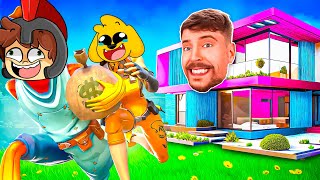 Robamos la MANSIÓN de MrBeast en Fortnite 6433260 💰 [upl. by Yrroc]