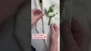 How To Pin A Boutonniere [upl. by Sandeep]