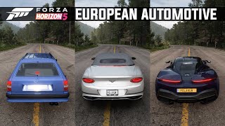 Forza Horizon 5  European Automotive Car Pack  All 4 Cars [upl. by Noni795]