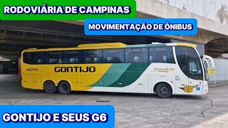 MARCOPOLO G6 DA GONTIJO MARCOU PRESENÃ‡A  MOVIMENTO DE Ã”NIBUS NA RODOVIÃRIA DE CAMPINAS  SP [upl. by Acirem]