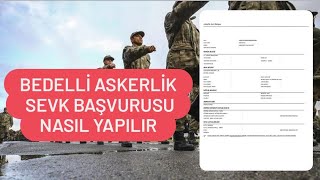 2024 BEDELLİ ASKERLİK SEVK BAŞVURUSU NASIL YAPILIR  ASKERLİK SEVK BELGESİ NASIL ALINIR [upl. by Lilyan]