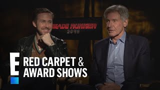 See Why Ryan Gosling amp Harrison Ford Are in Stitches  E Red Carpet amp Award Shows [upl. by Enelhtac]