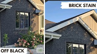 Exterior Transformation with Off Black Brick Stain [upl. by Inilahs]