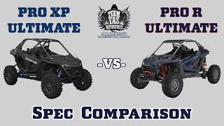 Polaris RZR Pro XP Ultimate VS RZR Pro R Ultimate Spec Comparison and Breakdown [upl. by Auqinot455]