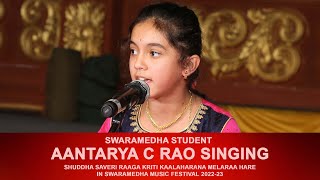 Shuddha Saveri Raga Kriti Kaalaharana Melaraa Hare By Swaramedha Student Aantarya C Rao [upl. by Batchelor160]