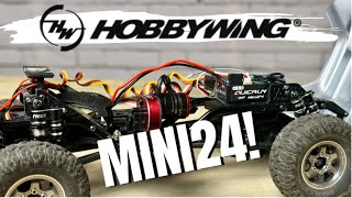 NEW Hobbywing Quicrun Mini24 Brushless ESC amp Motor combo SCX24 Installation Run amp Review [upl. by Mourant]