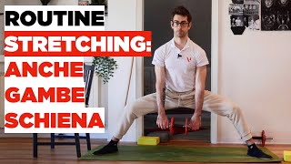 Routine stretching 40 anche gambe e bassa schiena [upl. by Marlette]