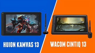 Wacom Cintiq 13 vs Huion Kamvas 13 Comparison [upl. by Howlond]