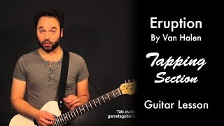 Eruption Tapping Section by Van Halen Tutorial [upl. by Ahseinod]