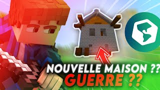 JE CONSTRUIT MA MAISON GUERRE   épisodes 3 ¦ Minecraft Bedrock Edition ¦ EarthMC ¦ NationsGlory [upl. by Cresida]