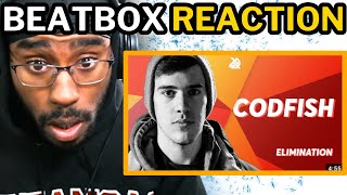 CODFISH  Grand Beatbox SHOWCASE Battle 2018  Elimination REACTION [upl. by Yarod895]