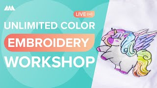 Mastering Unlimited Color Embroidery Designs Live Tutorial with Design Pro [upl. by Yziar]