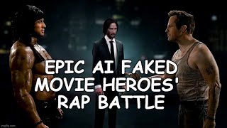 Epic AI Faked Movie Heroes Rap Battle UPSCALED [upl. by Paten420]