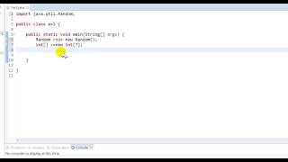 8 Eclipse環境下Java程式使用Random產生一陣列亂數 [upl. by Lledo221]