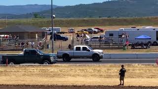 64 Powerstroke Vs 67 Powerstroke Quarter Mile [upl. by Chara170]